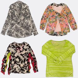 Lipsy Printed and Sheer Women's Blouses