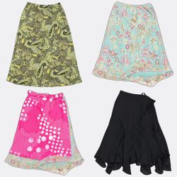Women's Printed and Solid Midi Skirts