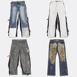 Casual Flared and Straight Leg Jeans-AV-161