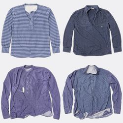 Chemises boutonnées à rayures « Fisherman » vintag..