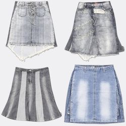 REP024 Y2k Denim Skirts RE-3983