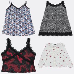 Printed Lace Trim Camisoles