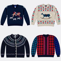 Woolrich Vintage Patterned Knitwear Sweaters
