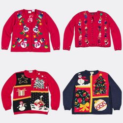 Code#018 Novelty Christmas Cardigans Sweaters and ..