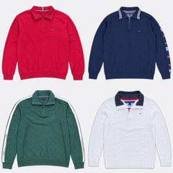 Tommy Hilfiger Suéteres de Malha com Zíper 1/4