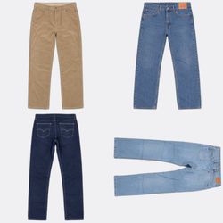Jeans dritti Levi's e pantaloni in cotone