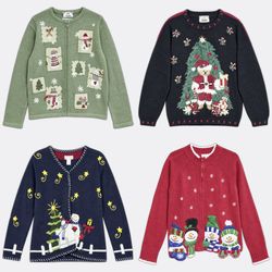 Vintage Christmas Cardigans and Sweaters  At 1569L..