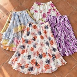 Women Printed Pattern Midi Skirts