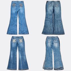 Flared Denim Jeans #10109