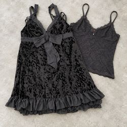 Y2k Women Black Camisoles and Mini Dresses  B2F-37..