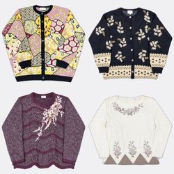 Embroidered Patterned Sweaters Mix