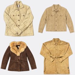 Yv1268 Suede Jackets and Outerwear Bundle
