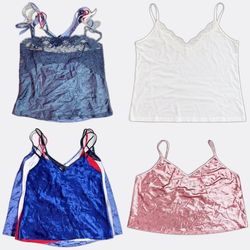 Satin Lace Trim Camisoles Lot