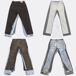 Gerade Beinform Denim Jeans Y2K Jeanshose