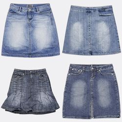 Y2k Denim Midirocke WR-2772B13