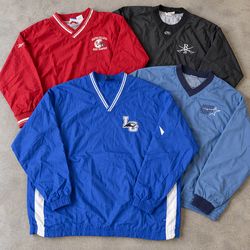 Reebok FootJoy Vintage V-Neck Windbreaker Jackets