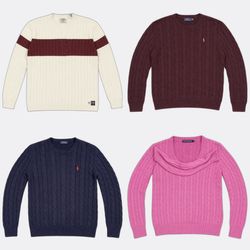 DB733 Polo Ralph Lauren Cable Knit Sweaters