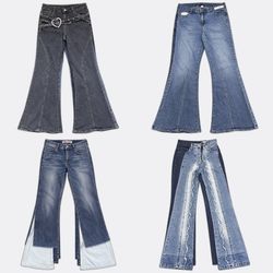 Jeans Flare Casual de Denim