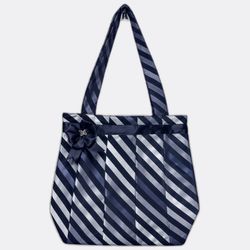 Upcycle Tie Pattern Tote Handbag (Dv-10-99)