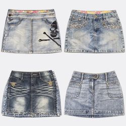 Y2k Denim Mini Skirts B2F-381
