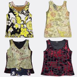 Women's Graphic Printed Tank Tops-Av-166