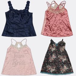 Women Lace Trim Camisoles and Slip Dresses
