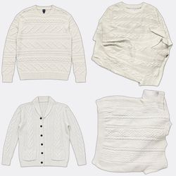 White Cable Knit Sweaters and Cardigans