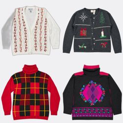 Vintage Patterned Knitwear Sweaters and Cardigans