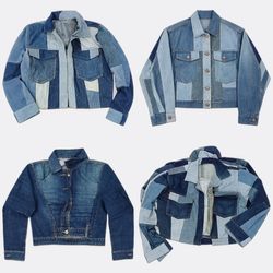 CR13894 Upcycled Levi's Crop Jackets Bundle