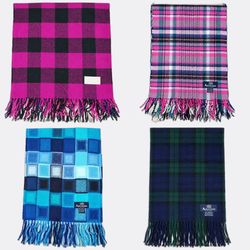 LV0003 Aquascutum Check Fringed Scarves