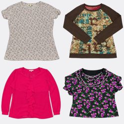 Floral & Ruffle Y2K Printed Tops Edit | VR-460