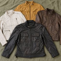 Y2K Vintage Leather Jackets Selection (TR-1075)