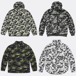 Fleece Jackets in Camouflage Patterns