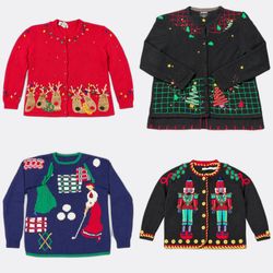 Wholesale Vintage Christmas Sweaters Bundle | 10pc..
