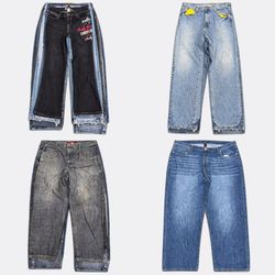 Vintage Wide Leg Hip Hop Jeans