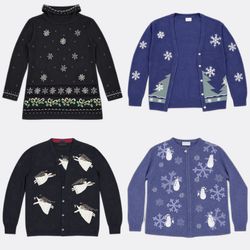 Cardigans Christmas Holiday Embroidered Knits