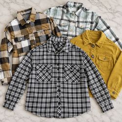 Plaid Flannel Shirts and Cropped Jackets