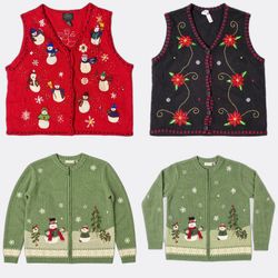 Wholesale Vintage Christmas Sweaters Bundle | 10pc..