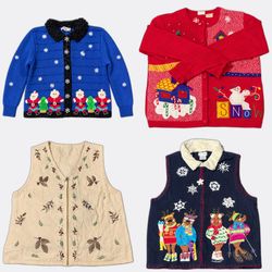 Wholesale Vintage Christmas Sweaters Bundle | 10pc..
