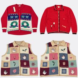 Vintage Christmas & Cottagecore Sweater Bundle | 1..