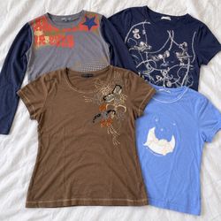 Blusa estampada clássica Y2K e camisetas (TR-1086)