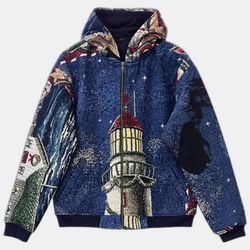 Upcycled Tapestry hoodie (Dc-10-57)