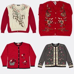 Vintage Christmas & Cottagecore Sweater Bundle | 1..