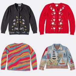 Maille fantaisie vintage et gilets
