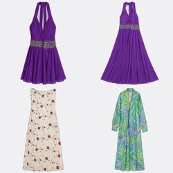 Woman branded dresses