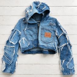 Upcycled Levi's Patchwork Denim Jacket