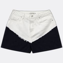 Upcycle Two Tone Denim Mini Skirt (Dv-10-100)