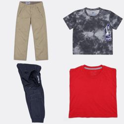 Calças Carhartt Hyper Space junto com camisetas se..