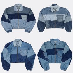 CR13660 Upcycled Levi's Crop Jackets Bundle