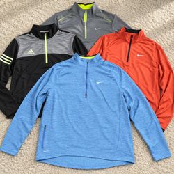 Nike Adidas 1/4 Zip Tops Bundle tr486